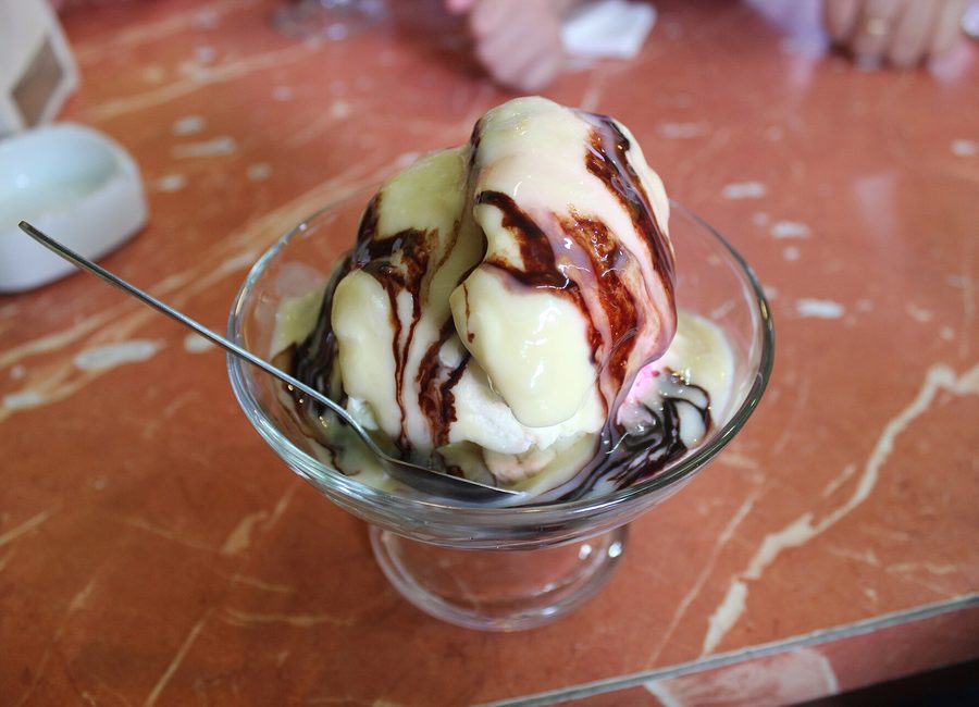 Es krim durian, salah satu rasa pertama Gentong